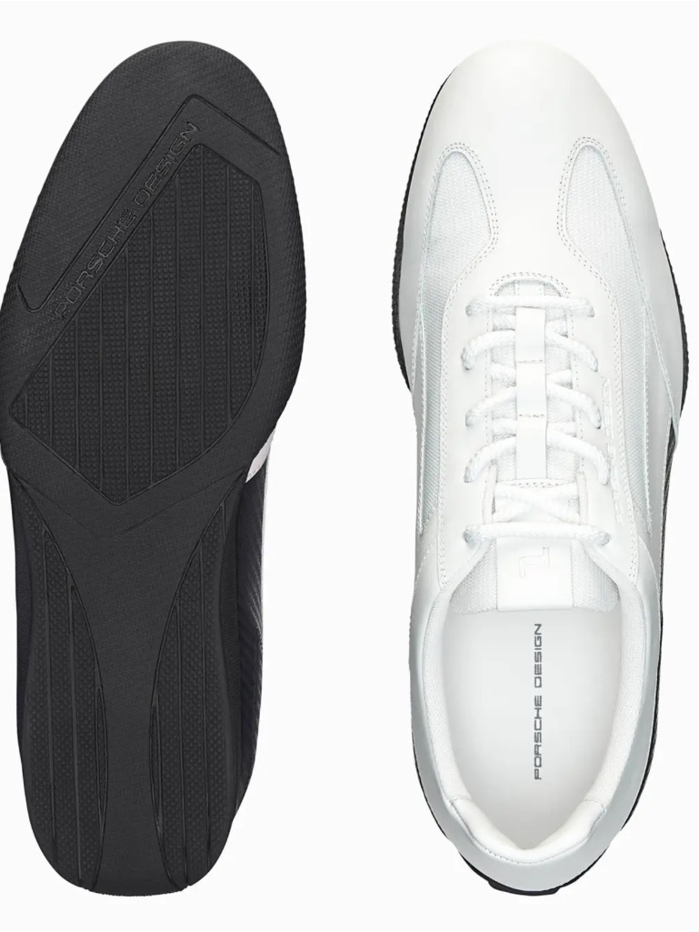 Porsche Design Black and White Low-Profile Men's Sneakers